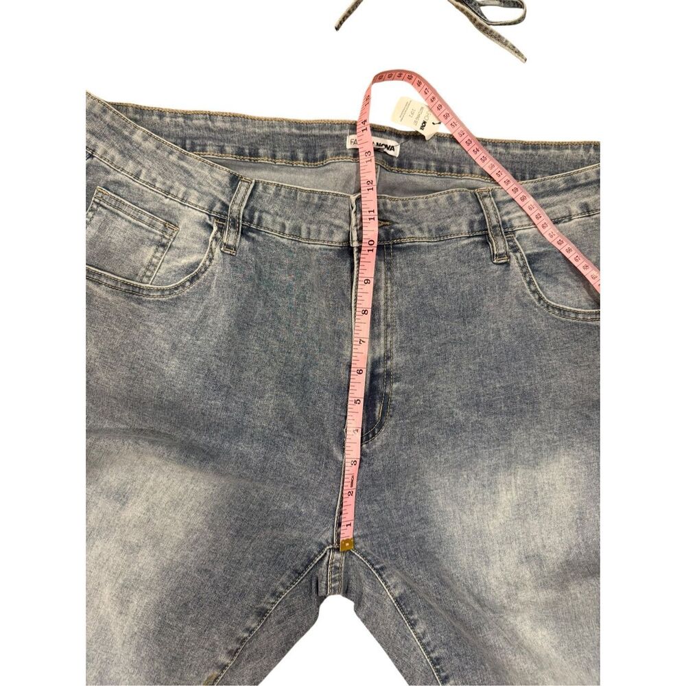 NWT Fashion Nova Wait For Me Denim Capri 2Pc Set 3X - Picture 8 of 14
